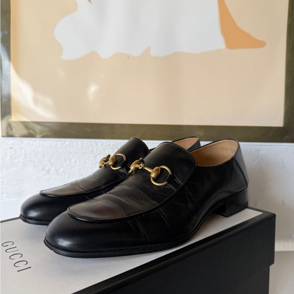Gucci Men's Black Leather Loafers